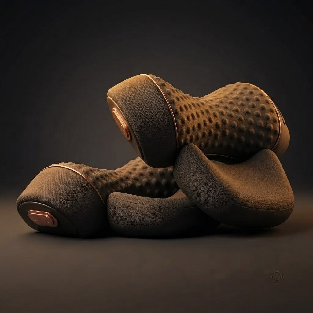 Two Evenwell neck massager pillows arranged together
